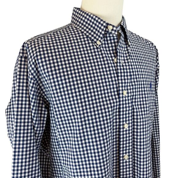 RALPH LAUREN Blue Check Gingham Plaid Long Sleeve Button Front Shirt Size‎ XL - Picture 3 of 13